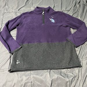 Winnie The Pooh Eeyore With Snowflakes Fleece Pull Over Purple Gray 18w 20w